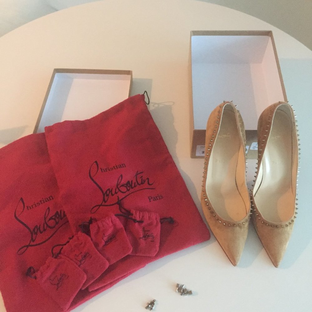 Christian Louboutin Anjalina 85mm Safari/Bronze